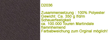 D2036 dunkelbraun  Stoff