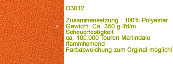 D3012 orange  Stoff