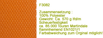 F3082 orange Stoff