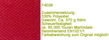 F4028 rot  Stoff