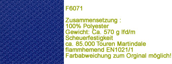 F6071 blau  Stoff