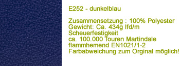 E252 dunkelblau  Stoff