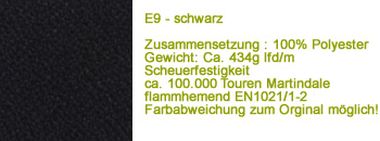 e9 schwarz  Stoff