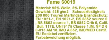 Fame Stoff dunkelgrau 60019 (F07)  (Wolle)