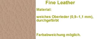 Feines Leder beige SD16/Rückseite Kunstleder