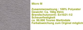 Stoff Micro M47 grau