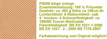 beige-orange ps006 Stoff