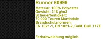 Runner Stoff schwarz 60999