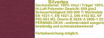 Silvertex Kunstleder wein 2016