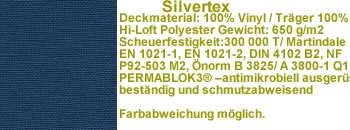 Silvertex Kunstleder dunkelblau 3007