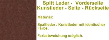 Split Leder braun SP02 nur Vorderseite / Kunstleder
