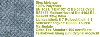 Step Melange Stoff 67004 blau