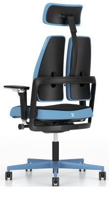 xilium duo back gaming chair blue back