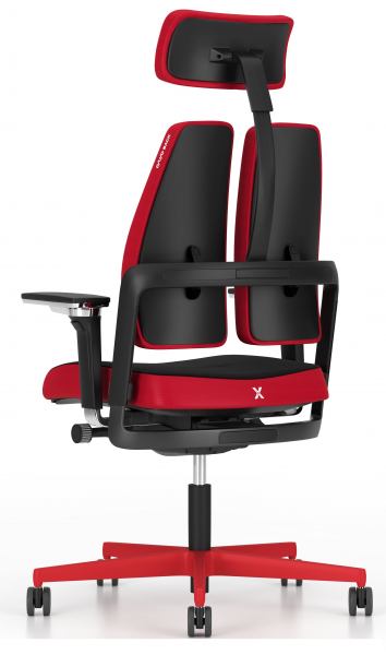 xilium duo back gaming chair red back