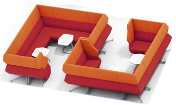 Hexa Besprechungsmöbel - Zimmer als Raumteiler mit Akustikschutz