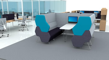 Hexa Büromöbel ideal für ungestörte Besprechungen